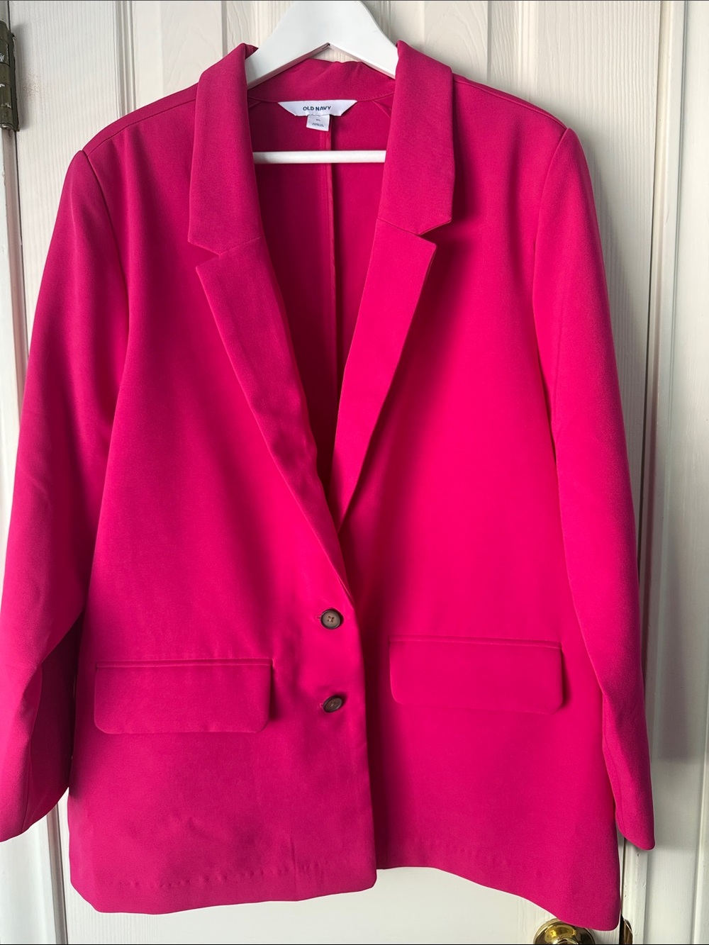 Old Navy Women's Hot Pink Blazer Jacket Size XL